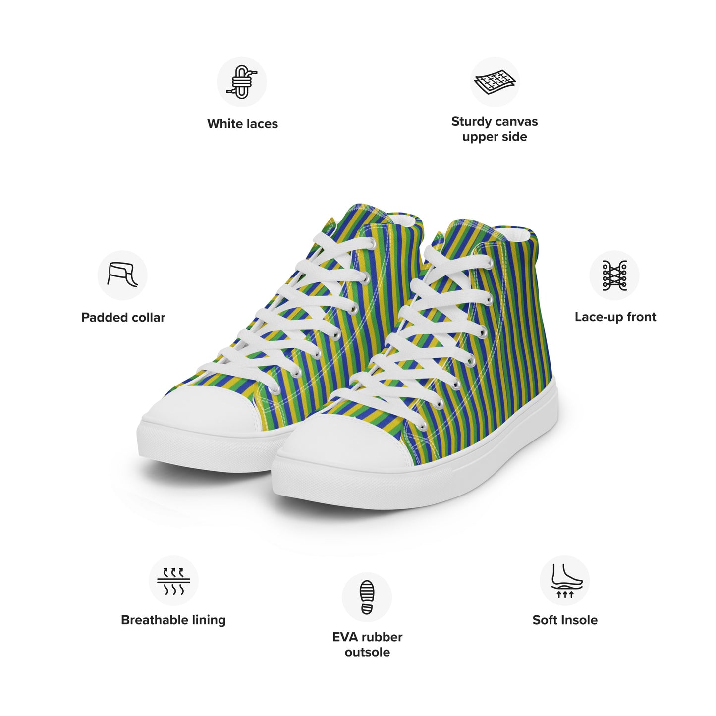 Women’s high top canvas shoes